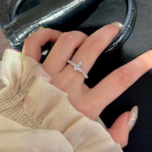 S925 Pure Silver Diamond Ring Fairy Style Floating Classic <b>Butterfly</b> <b>Light</b> Luxury Fresh Sweet Slender Versatile for Women - Product Image 3