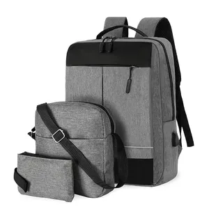 2023 Lage Prijs Wholesale Reizen Met Usb Opladen 3 In 1 Laptop Rugzakken Set Laptop Tas Voor Unisex