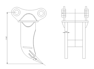 HAOEN LG938 Boomwortelverwijderaar bosbouw gereedschap 35 ton graafmachine dubbele tandengrijper 60mm plaat 530kg - Product Image 4