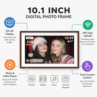 Cadre photo numérique 32 Go Wi-Fi 10,1 pouces, écran tactile IPS HD 1280x800, cadre numérique électronique