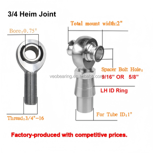 Kit di estremità per asta congiunta di 3/4heim Kit per filettatura destra e sinistra KIT per filettatura 1.25 "Kit per giunto di Heim" 1/4" - Product Image 2