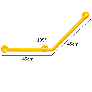 Barre de sécurité murale en ABS pour salle de bain, en forme de L, à 135 degrés, antidérapante, anti-chute, pour toilettes et douche, sans obstacle - Product Image 6