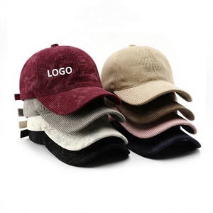 Nueva Gorra de Béisbol Unisex de Pana de Color Sólido para Viajes al Aire Libre, Protección Solar, con Logotipo Personalizado, Gorras de Béisbol Vintage - Product Image 1