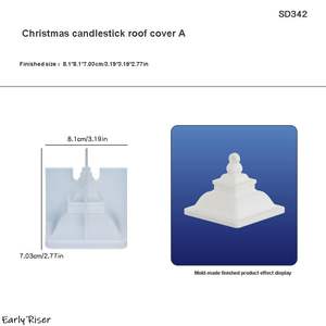 Molde de Silicona para Portavelas con Forma de Castillo Navideño, para Hacer Velas Aromáticas Caseras - Product Image 6