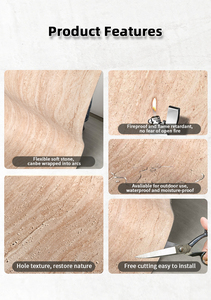 Grande <span class=keywords><strong>dalle</strong></span> souple moderne en pierre de grotte, texture marbre, pour revêtement mural décoratif en béton perforé - Product Image 6