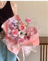 Papier Nosa et papier glassine personnalisés, imperméables et mats, pour emballages de fleurs fraîches, matériel d'emballage floral, thème Saint-Valentin Papillon Amour