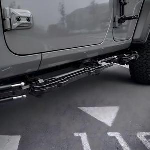ชุดกันกระแทกข้างแบบยืดหดได้สำหรับรถ Wrangler <span class=keywords><strong>JL</strong></span> 4xe PHEV รุ่น Offroad Mechanical Linkage Rock Slider แบบแมนนวล ไม่ใช้มอเตอร์ อะไหล่ตกแต่งภายนอก - Product Image 3