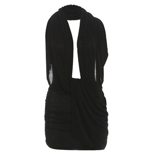 TKS 2026 Nouvelle Robe Sexy Femme Automne-Hiver Style Européen et Américain, Dos Nu Profond, Coupe Moulante, Couleur Unie - Product Image 5
