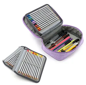Okul 72 yuvaları renkli kalem kutusu kırtasiye kalem çantası