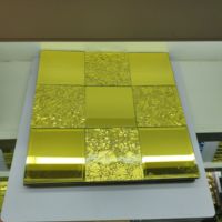 Ubin mosaik kaca biru untuk dinding tradisional dan Modern, kamar mandi, kolam renang, dekorasi Backsplash dapur 4mm ubin Hotel kristal persegi