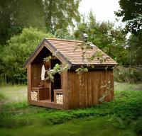 Kompor listrik kelas atas 4 orang, ruang Sauna uap kayu Modern luar ruangan uap basah besar fungsi uap merah Cedar