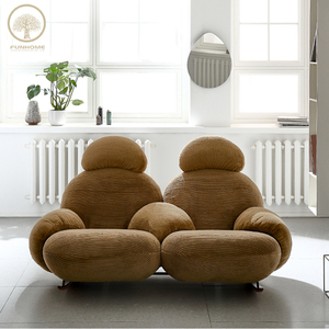 Sillón Sofá de Forma Única, Sofá de Dos Plazas, Sillón de Tela Encantador, Sofás Modernos con Reposabrazos y Reposacabezas para Uso Doméstico - Product Image 4