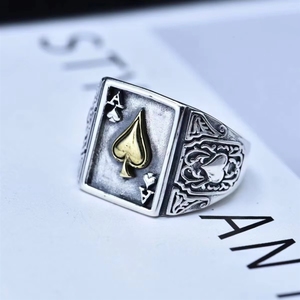 Anello Aperto Regolabile Vintage con Design a Picche, <span class=keywords><strong>Anelli</strong></span> alla Moda per Uomini e Donne - Product Image 6
