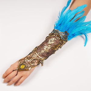 यूरोपीय अमेरिकी गोथिक खेल वेशभूषा हेलोलीन कट सोने के फीथ हाथ की आस्तीन पंख पंख वाली कलाई कई रंगीन वयस्क यूनिसेक्स पार्टी - Product Image 2