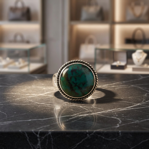 Cluster Statement Boho <b>Turquoise</b> <b>Ring</b> Sterling Silver Fine Jewelry - Product Image 3