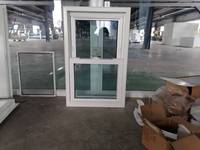 Cadre en vinyle de style moderne, fenêtres coulissantes à suspension unique, fenêtres à double ceinture suspendue avec verre e bas