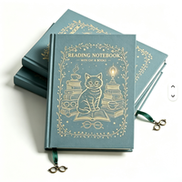 Carnet de lecture A5 à couverture rigide, journal personnalisé avec impression dorée, journal intime pour les amoureux des livres