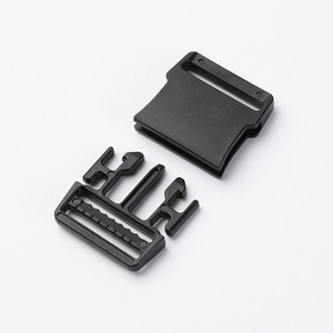 Hebilla de Plástico de 25 mm de Diámetro Interior, Hebilla de Seguridad Ajustable para Correa de Mochila, Color Negro Sólido - Product Image 1