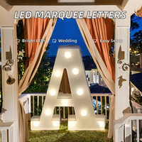 Lampes LED AC pour lettres lumineuses de 3, 4 et 5 pieds pour anniversaires, mariages, parcs, bars, hôpitaux, extérieur, 'Love Mr Mrs', installation sur support