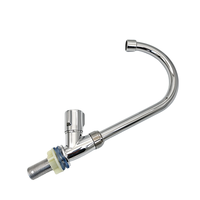 Robinet de cuisine pratique en plastique chromé électrolytique, monotrou, à col de cygne, pour comptoir