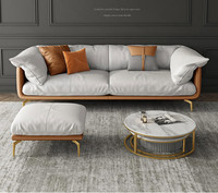 Moderne Ledersofa-Garnitur für das Wohnzimmer