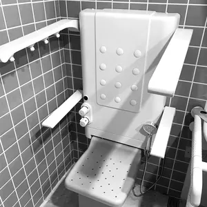 Salle de bain murale multifonctionnelle robinet de bain ensembles de douche siège de douche chaise pratique assis douche pour personnes âgées désactivées