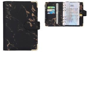 2025 Sản phẩm mới độc đáo A6 đá cẩm thạch bìa cứng Chất kết dính thiết lập Tạp Chí da máy tính xách tay Vòng Ngân Sách chất kết dính tiền mặt phong bì - Product Image 1