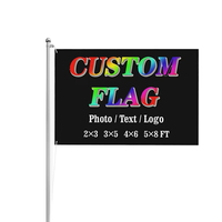 Bannière publicitaire extérieure 3x5 pieds en polyester 90x150cm, drapeaux personnalisés avec logo, impression personnalisée