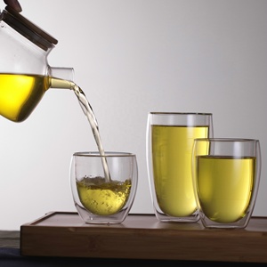 Mug à café isotherme en verre à double paroi, tasses en verre transparent, compatibles lave-vaisselle, différentes capacités avec couvercle en silicone pour thé, latte, lait - Product Image 5