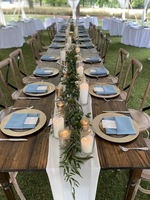 Promotion Mobilier d'intérieur et d'extérieur en bois massif Salle à manger industrielle en bois Table longue de banquet de mariage d'hôtel pliante