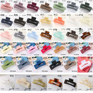 مصنع تصنيع المعدات الأصلية امرأة مربع الملحقات صب Cheveux بسيطة أنيقة leshark الشعر المشبك مشابك سميكة غير لامع تخصيص بهد - Product Image 5