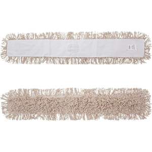 Boardwalk BWK1348 48 pouces. X 5 In. Tête de balai à poussière industrielle en coton Hygrade, blanche - Product Image 2