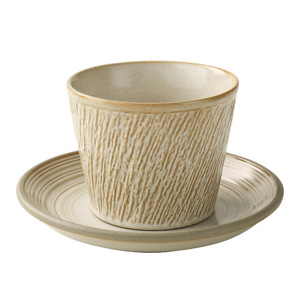 Handmade Matte Ceramic Coffee <b>Mug</b> Set with Saucer Textured Wabi Sabi Design Dishwasher & Microwave Safe Gift Box Included - Product Image 5