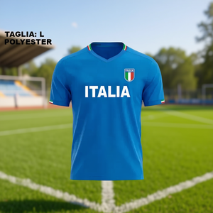 MAZZEO GIOCATTOLI Italia Maillot de football à séchage rapide en polyester bleu Taille L pour garçons - Product Image 3