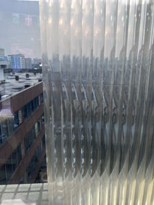 Film décoratif pour fenêtre moderne texturé 3D à effet cannelé, auto-adhésif, teinté givré pour les portes <span class=keywords><strong>en</strong></span> verre de la salle de bain et de la chambre - Product Image 4