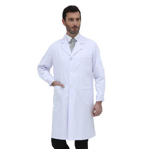 Bata personalizable de manga larga para médico, bata blanca de laboratorio, uniforme de farmacia - Product Image 3