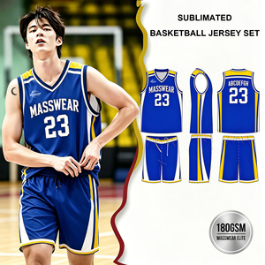 Camisetas de Baloncesto para Hombre con Cuello en V, Sublimadas en Azul Cielo, Transpirables, de Secado Rápido y Absorción de Humedad, Conjuntos de Uniformes de Equipo - 100% - Product Image 1