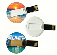 Flashdisk USB Plastik Bulat Grosir 1GB 2GB 4GB 8GB 16GB USB 2.0 Memory Stick Pen Drive Cetak Logo Kustom Gratis