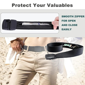 Ceinture de voyage antivol pour femme, sac banane portable, ceinture porte-monnaie discrète, sac banane pour homme, ceinture de dissimulation secrète 120cm - Product Image 3