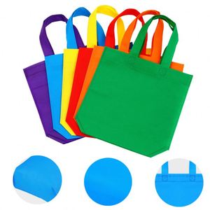 Grands sacs fourre-tout personnalisés en non-tissé colorés pour les courses et les fêtes, pliables, avec fond confortable et poignées, idéaux pour les cadeaux d'anniversaire - Product Image 1