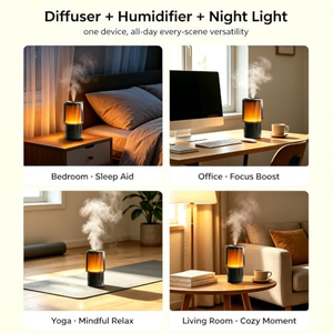 Essential Oil Aroma <b>Diffuser</b> 3 Color <b>LED</b> Night <b>Light</b> 2 Mist Mode Quiet 30dB Portable Desktop Humidifier Electric Hotel 1 Year - Product Image 4
