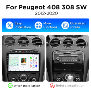 Radio para Auto Junsun con Carplay y Android Auto Inalámbrico para Peugeot 408 308 SW 2012-2020, Reproductor de DVD, Unidad Principal, Pantalla para Auto - Product Image 2