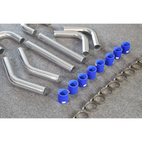 Kit de tuyau en U en silicone avec collier de serrage en T pour intercooler turbo universel SR Performance 3'' 76 mm en aluminium