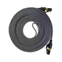 Kabel Patch DingLiang Cat8 Grosir 5m Tipis Pipih Ethernet UTP FTP Berlapis PVC Tembaga Bebas Oksigen Terproteksi untuk Jaringan