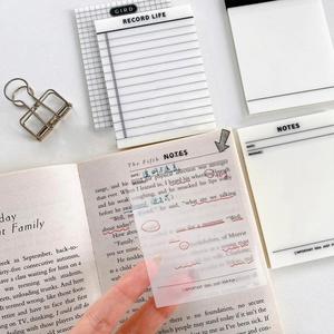 Transparent <b>Waterproof</b> 50 <b>Sheets</b> Self-Adhesive Sticky Note Pads Notepads for School Stationery & Office Supplies Term Begins - Product Image 4