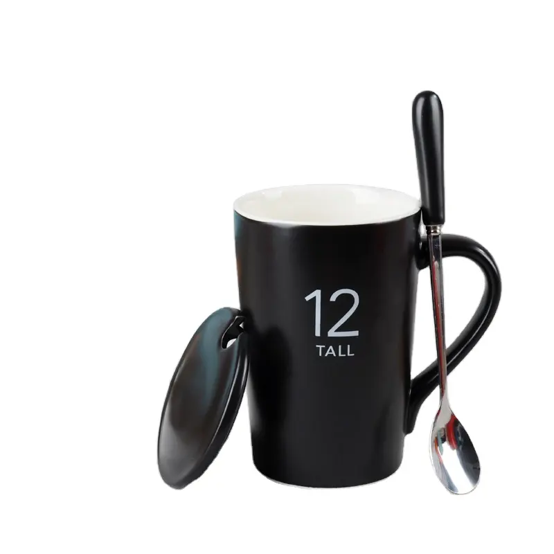 Biểu tượng tùy chỉnh Nhà máy cung cấp MUG gốm với nắp Matte Kỹ Thuật Số cup quảng cáo cup bán buôn