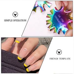 9 şekiller/adet fransız tarzı tırnak paslanmaz çelik Model parlatma manikür DIY <span class=keywords><strong>Nail</strong></span> Art tasarım araçları Salon tırnak sanat plaka - Product Image 2