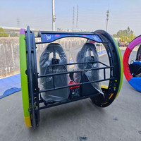 Manèges de parc d'attractions Nouveaux 360 degrés électriques Leswing Happy Car Double joueur Voiture roulante 360 Voitures roulantes