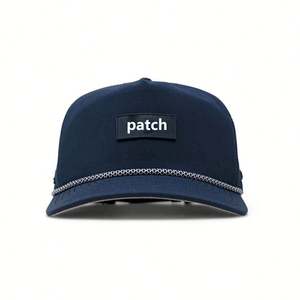 Casquette de baseball de logo de Pvc en caoutchouc de 5 panneaux de haute qualité, casquette de baseball de corde de chapeau perforée par trou découpé au laser imperméable - Product Image 3