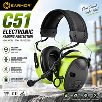 Casque anti-bruit électronique certifié ANSI avec Bluetooth pour la tonte et le travail du bois
